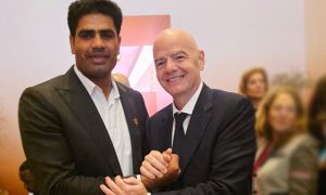 فیفا کے صدر ارشد ندیم کے کارناموں سے واقف نکلے، اہم ملاقات