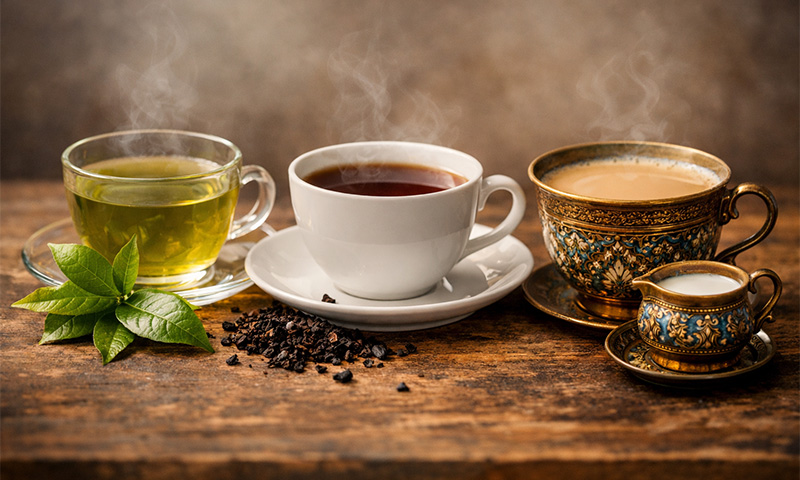 کالی، سبز یا دودھ والی چائے: انسانی صحت کیلئے کونسی مفید؟