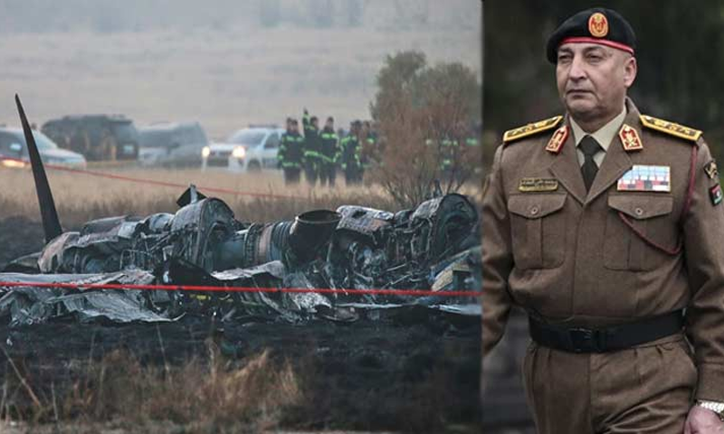 انقرہ میں طیارہ گر کر تباہ ، لیبیا کے آرمی چیف 4 ساتھیوں سمیت جاں بحق